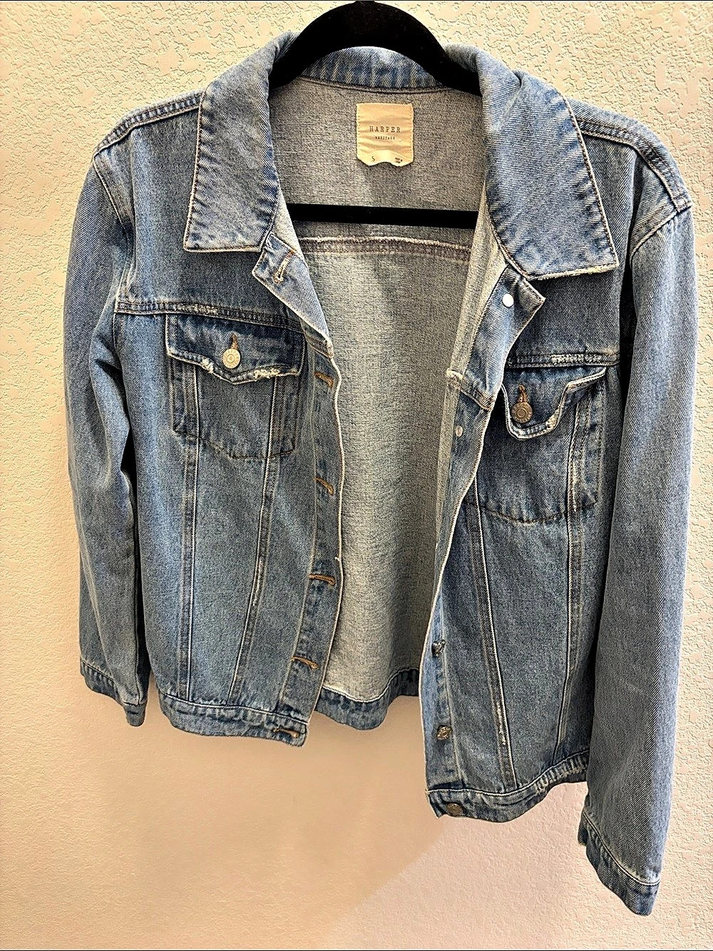 Harper Denim Jacket in Blue Size Small Like New
